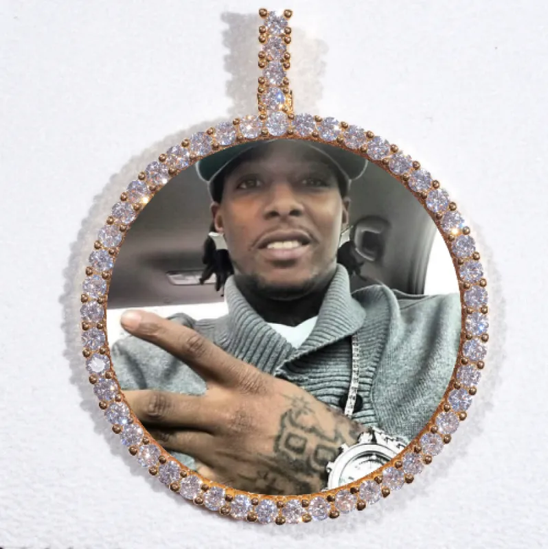 LARGE 3D CIRCLE CUSTOM PICTURE PENDANT sold by The GUU Shop