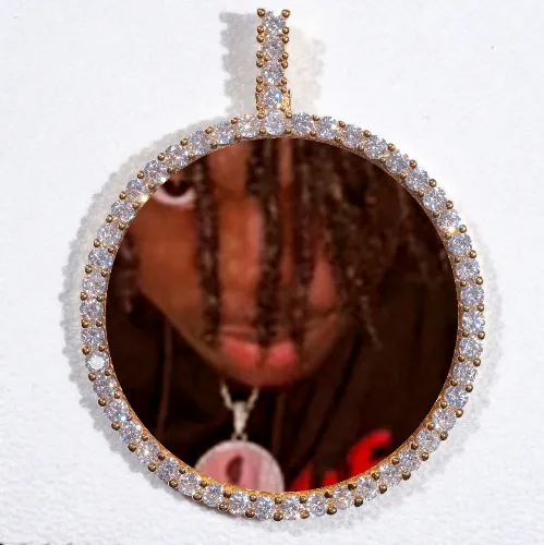 LARGE 3D CIRCLE CUSTOM PICTURE PENDANT sold by The GUU Shop