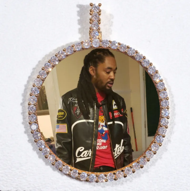 LARGE 3D CIRCLE CUSTOM PICTURE PENDANT sold by The GUU Shop