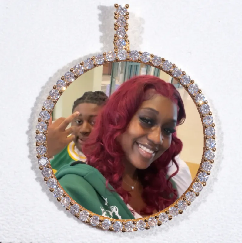 LARGE 3D CIRCLE CUSTOM PICTURE PENDANT sold by The GUU Shop