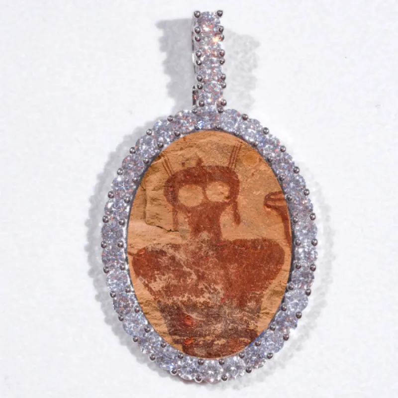 Large 3D Oval Custom Picture Pendant sold by The GUU Shop