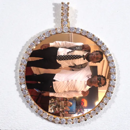 LARGE 3D CIRCLE CUSTOM PICTURE PENDANT sold by The GUU Shop