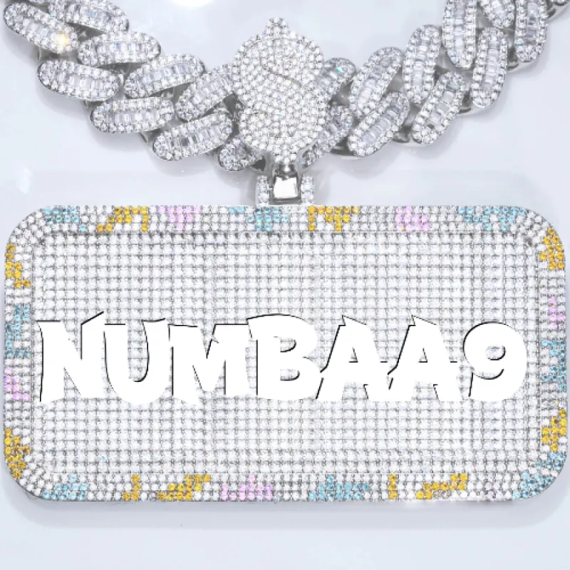 CUSTOM LETTER NECKLACE 3D COLORFUL SQUARE sold by The GUU Shop