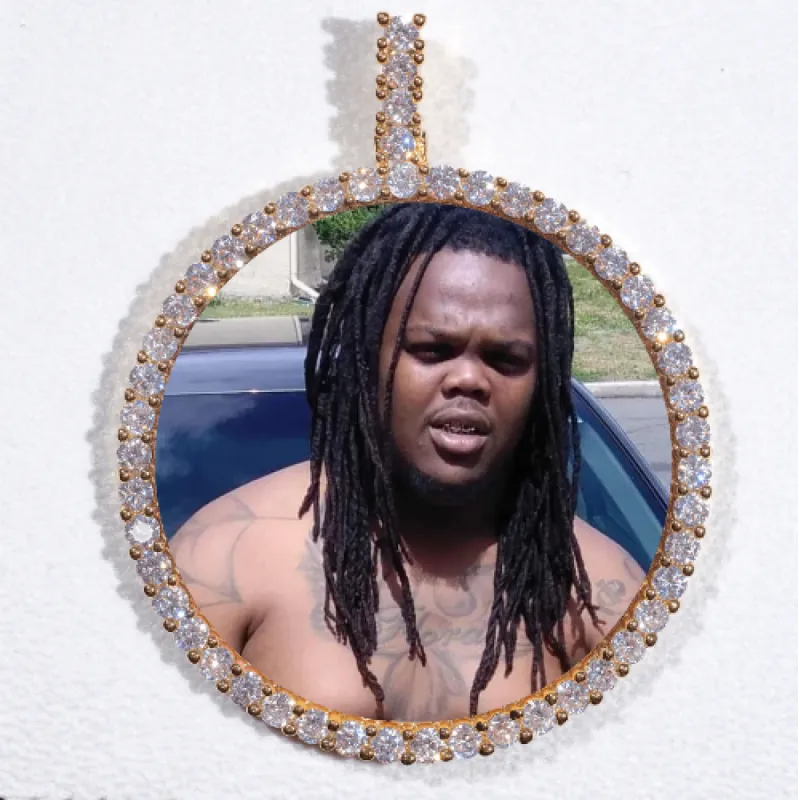 LARGE 3D CIRCLE CUSTOM PICTURE PENDANT sold by The GUU Shop