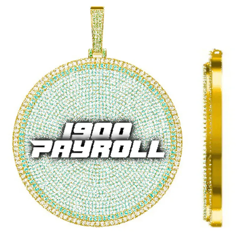 CUSTOM LETTER NECKLACE 3D BIG DISC sold by The GUU Shop