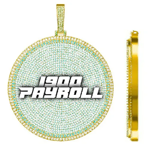 CUSTOM LETTER NECKLACE 3D BIG DISC sold by The GUU Shop