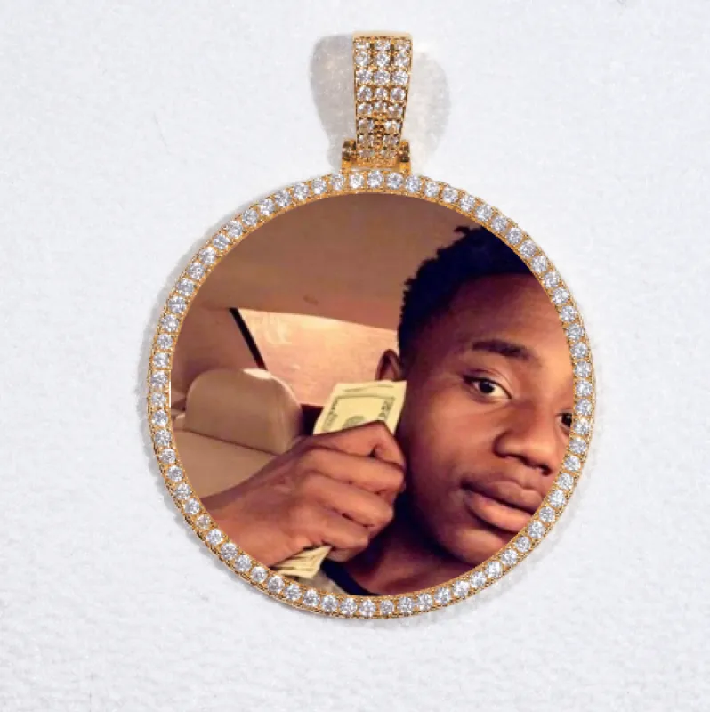 MEDIUM 3D CIRCLE CUSTOM PICTURE PENDANT sold by The GUU Shop