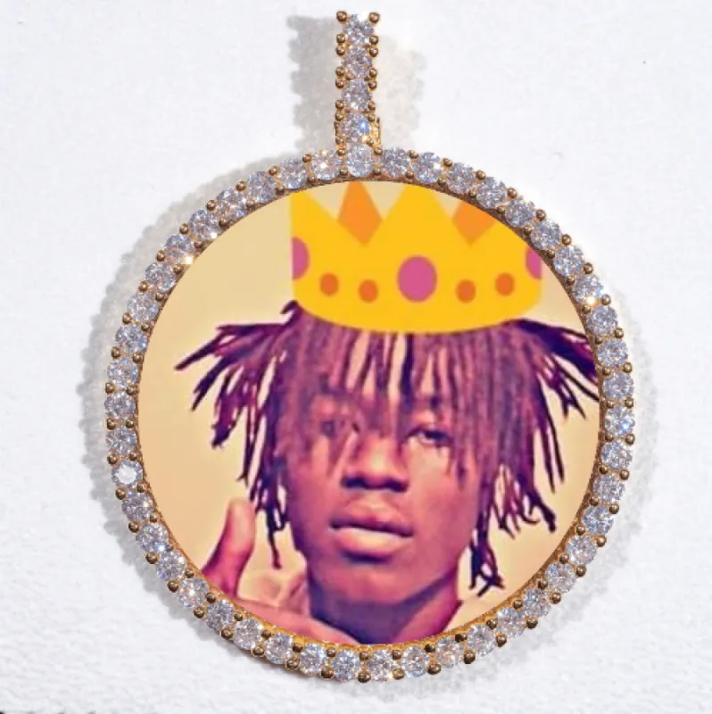 LARGE 3D CIRCLE CUSTOM PICTURE PENDANT sold by The GUU Shop