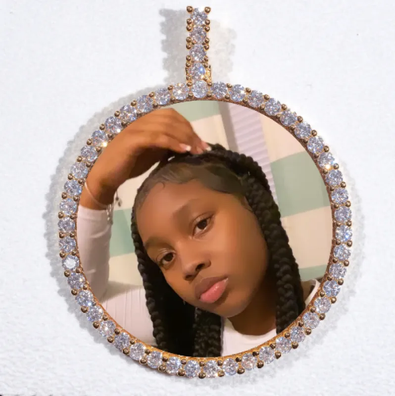 LARGE 3D CIRCLE CUSTOM PICTURE PENDANT sold by The GUU Shop