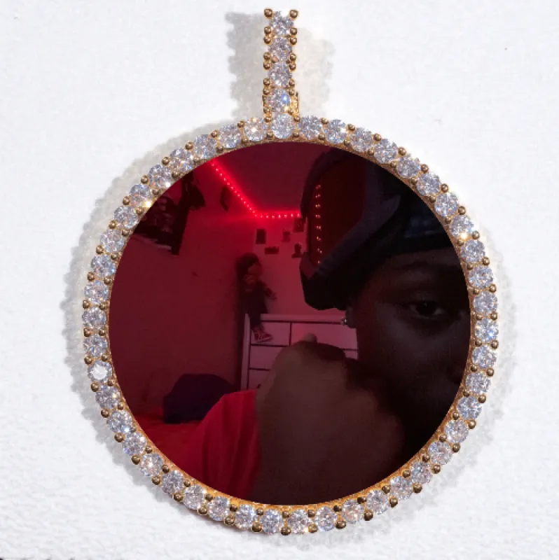 LARGE 3D CIRCLE CUSTOM PICTURE PENDANT sold by The GUU Shop