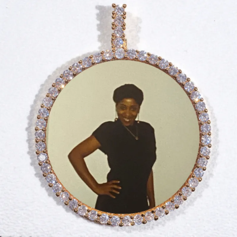LARGE 3D CIRCLE CUSTOM PICTURE PENDANT sold by The GUU Shop
