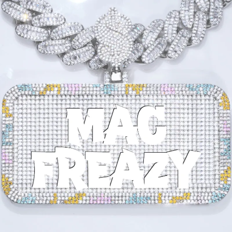 CUSTOM LETTER NECKLACE 3D COLORFUL SQUARE sold by The GUU Shop