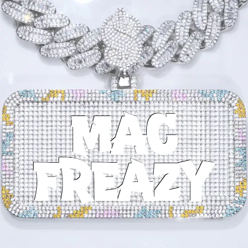 CUSTOM LETTER NECKLACE 3D COLORFUL SQUARE sold by The GUU Shop