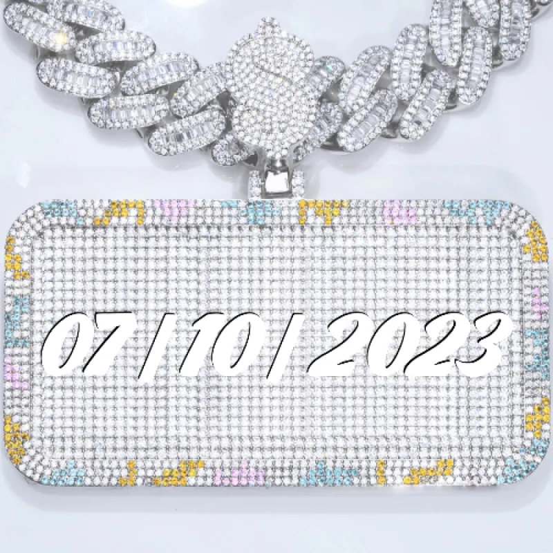 CUSTOM LETTER NECKLACE 3D COLORFUL SQUARE sold by The GUU Shop