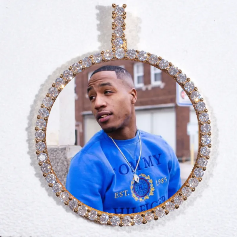 LARGE 3D CIRCLE CUSTOM PICTURE PENDANT sold by The GUU Shop