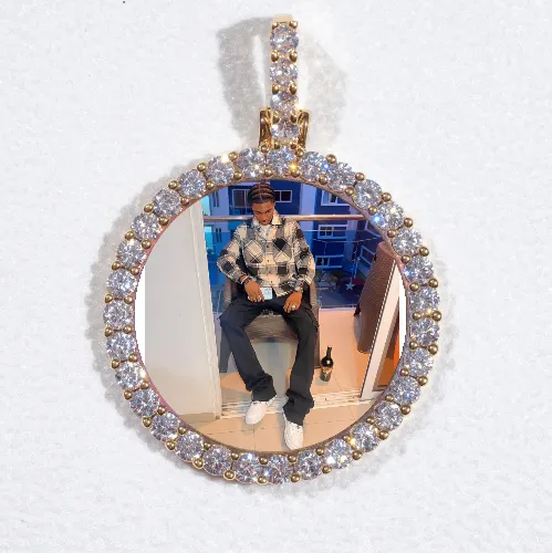 3D CIRCLE CUSTOM PICTURE PENDANT SMALL SIZE sold by The GUU Shop