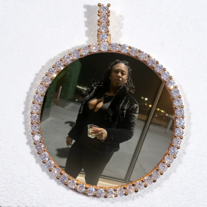 LARGE 3D CIRCLE CUSTOM PICTURE PENDANT sold by The GUU Shop