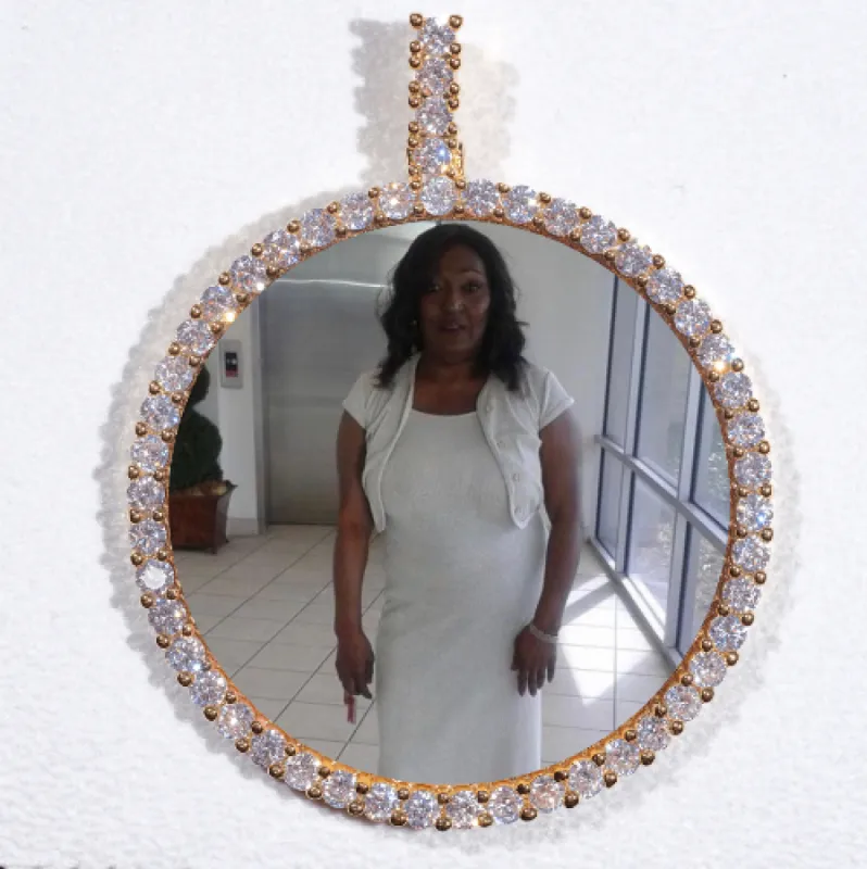 LARGE 3D CIRCLE CUSTOM PICTURE PENDANT sold by The GUU Shop