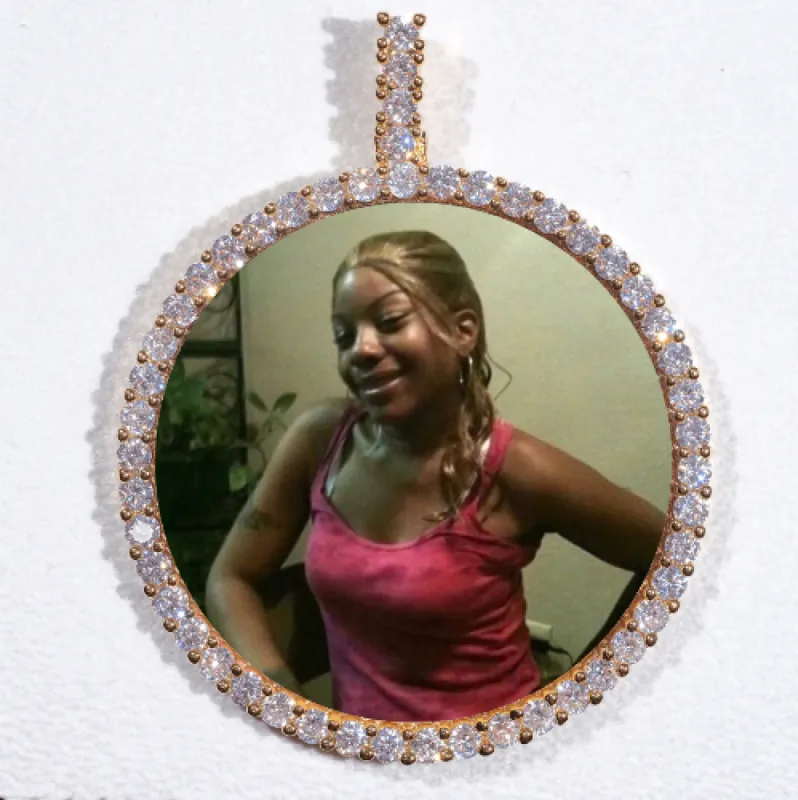 LARGE 3D CIRCLE CUSTOM PICTURE PENDANT sold by The GUU Shop