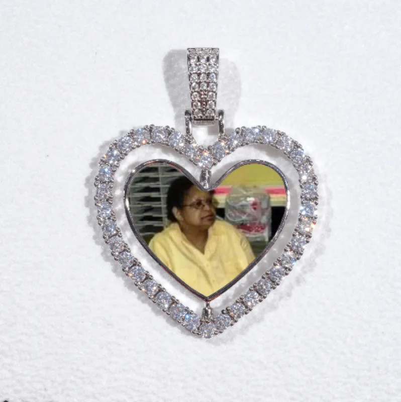 3D Spinning 2-Faced Heart Custom Picture Pendant sold by The GUU Shop