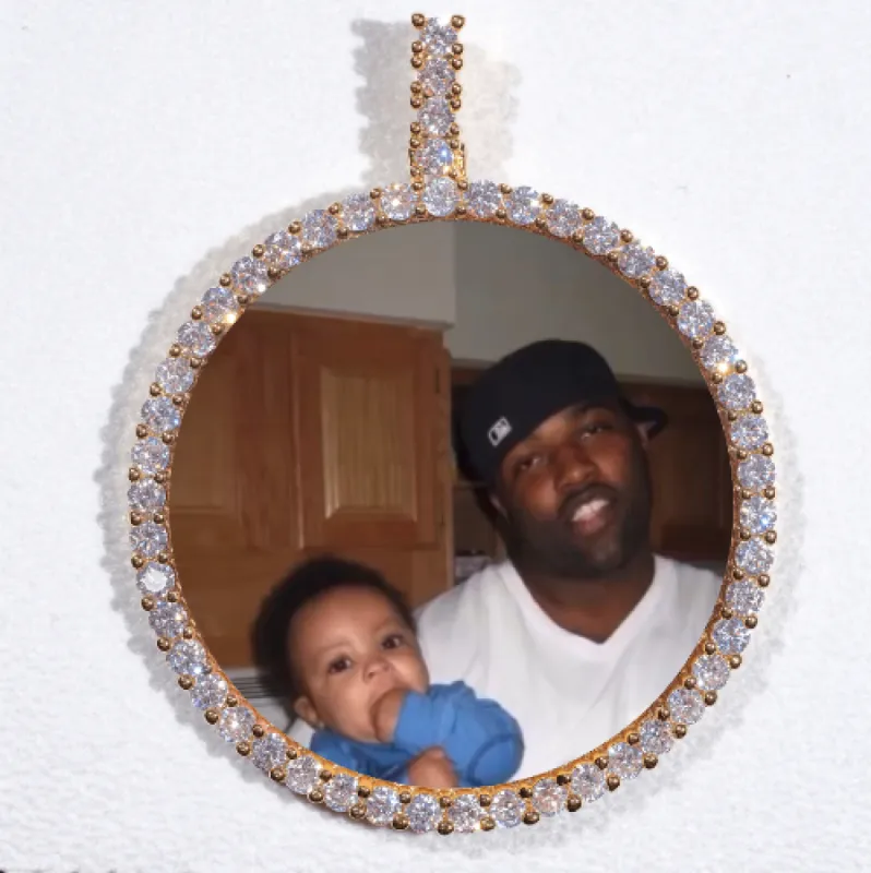 LARGE 3D CIRCLE CUSTOM PICTURE PENDANT sold by The GUU Shop