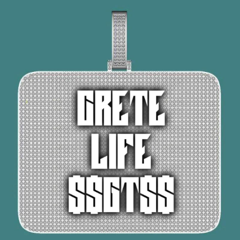 CUSTOM LETTER NECKLACE 3D BIG SQUARE sold by The GUU Shop