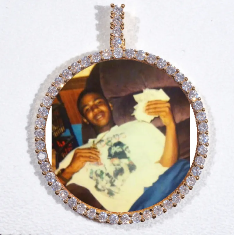 LARGE 3D CIRCLE CUSTOM PICTURE PENDANT sold by The GUU Shop