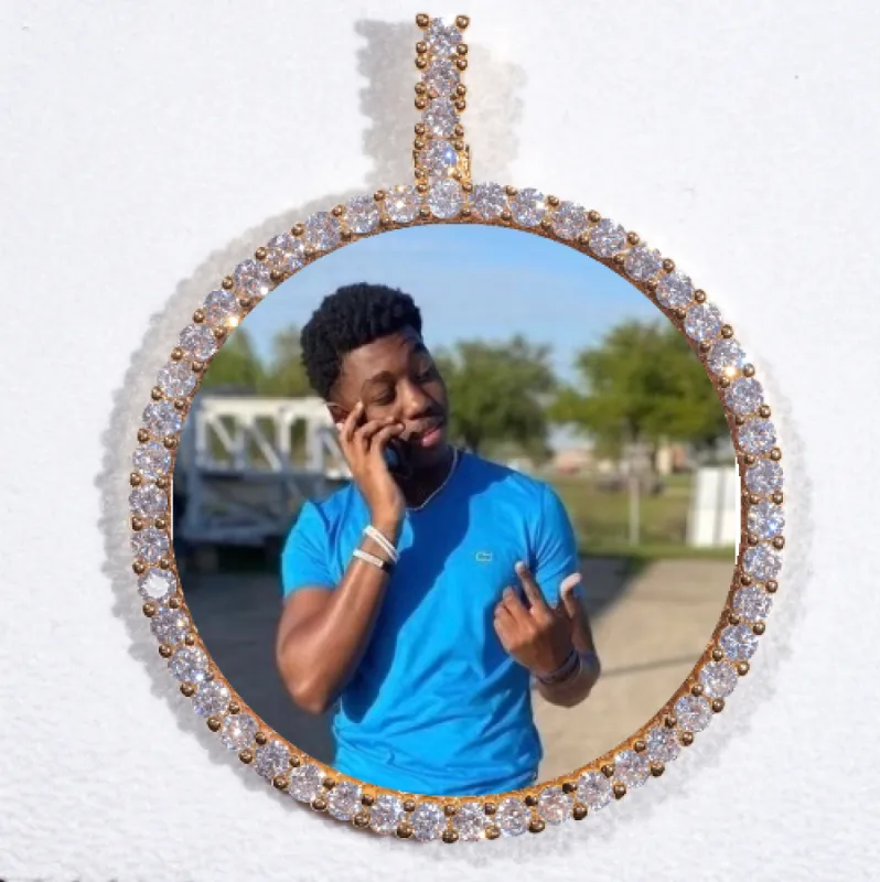 LARGE 3D CIRCLE CUSTOM PICTURE PENDANT sold by The GUU Shop