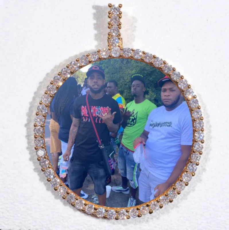 LARGE 3D CIRCLE CUSTOM PICTURE PENDANT sold by The GUU Shop