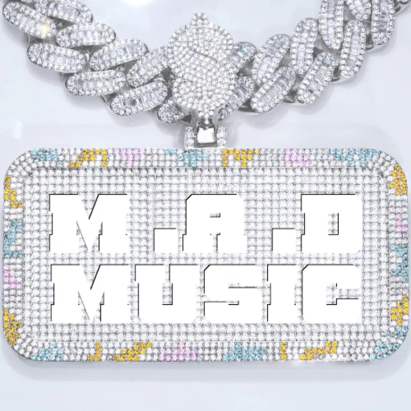 CUSTOM LETTER NECKLACE 3D COLORFUL SQUARE sold by The GUU Shop