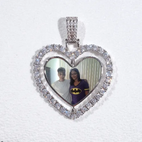 3D Spinning 2-Faced Heart Custom Picture Pendant sold by The GUU Shop