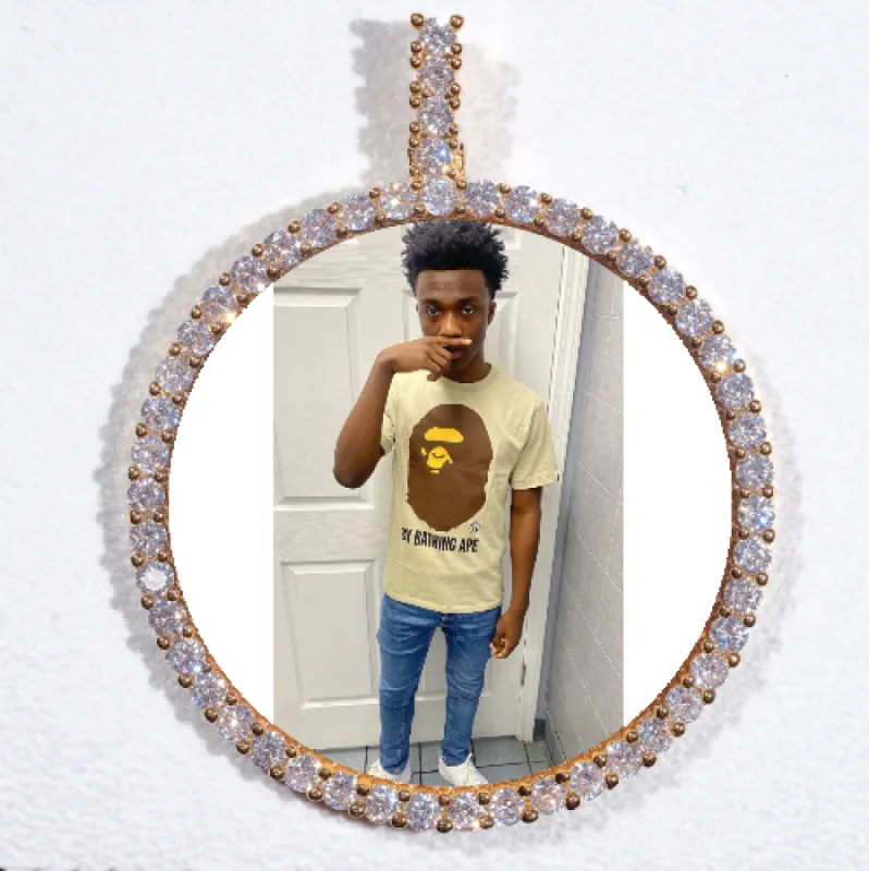 LARGE 3D CIRCLE CUSTOM PICTURE PENDANT sold by The GUU Shop