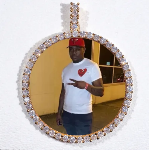 LARGE 3D CIRCLE CUSTOM PICTURE PENDANT sold by The GUU Shop