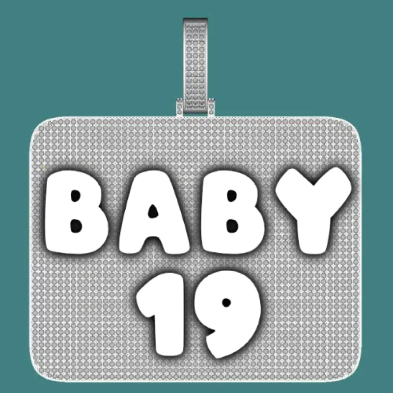 CUSTOM LETTER NECKLACE 3D BIG SQUARE sold by The GUU Shop