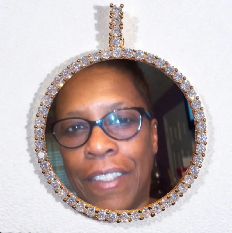 LARGE 3D CIRCLE CUSTOM PICTURE PENDANT sold by The GUU Shop