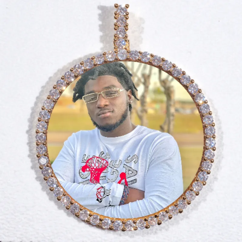 LARGE 3D CIRCLE CUSTOM PICTURE PENDANT sold by The GUU Shop