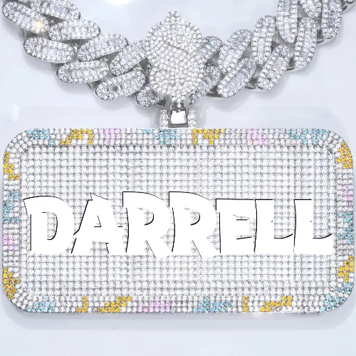 CUSTOM LETTER NECKLACE 3D COLORFUL SQUARE sold by The GUU Shop