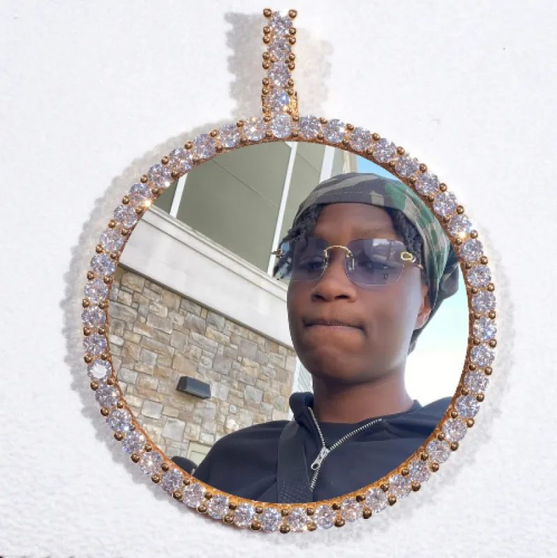LARGE 3D CIRCLE CUSTOM PICTURE PENDANT sold by The GUU Shop