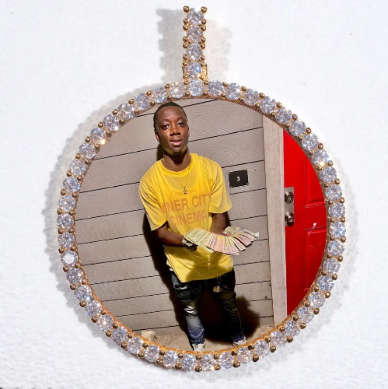 LARGE 3D CIRCLE CUSTOM PICTURE PENDANT sold by The GUU Shop