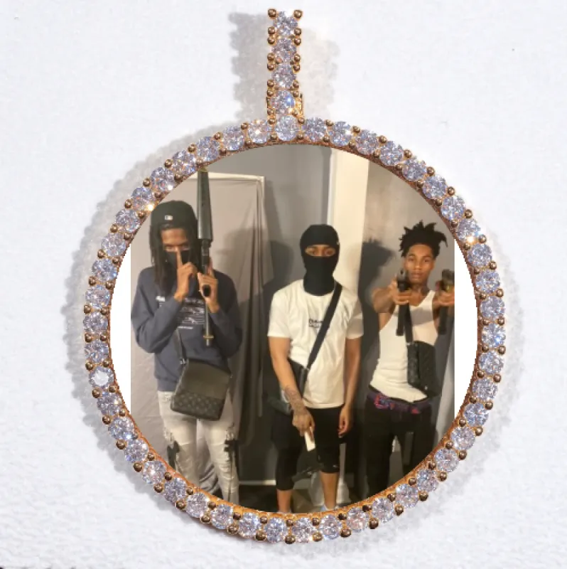 LARGE 3D CIRCLE CUSTOM PICTURE PENDANT sold by The GUU Shop