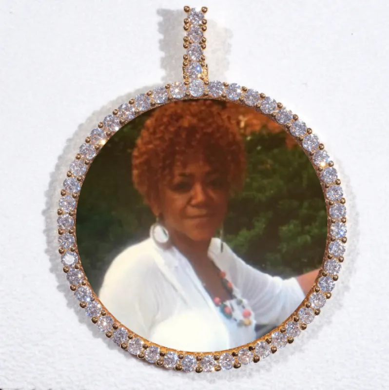 LARGE 3D CIRCLE CUSTOM PICTURE PENDANT sold by The GUU Shop