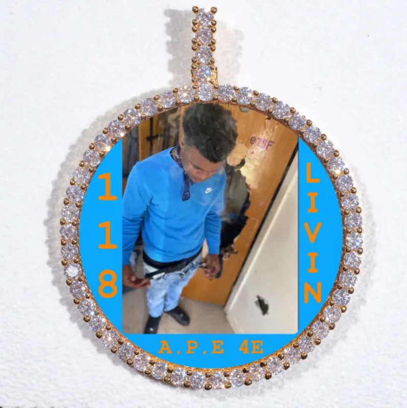 LARGE 3D CIRCLE CUSTOM PICTURE PENDANT sold by The GUU Shop