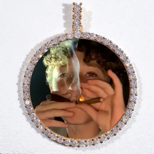 LARGE 3D CIRCLE CUSTOM PICTURE PENDANT sold by The GUU Shop