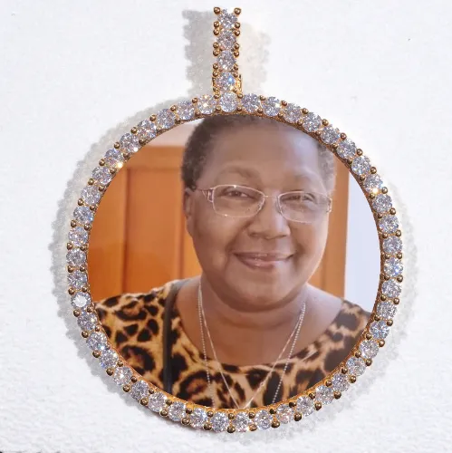 LARGE 3D CIRCLE CUSTOM PICTURE PENDANT sold by The GUU Shop