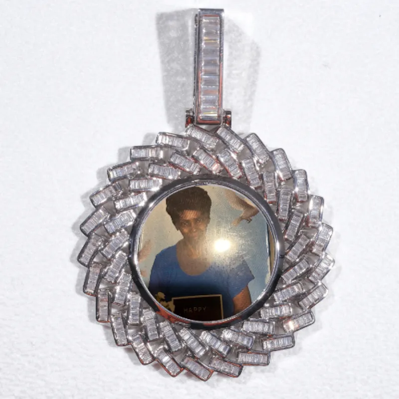 Large 3D Baguette Custom Picture Pendant sold by The GUU Shop