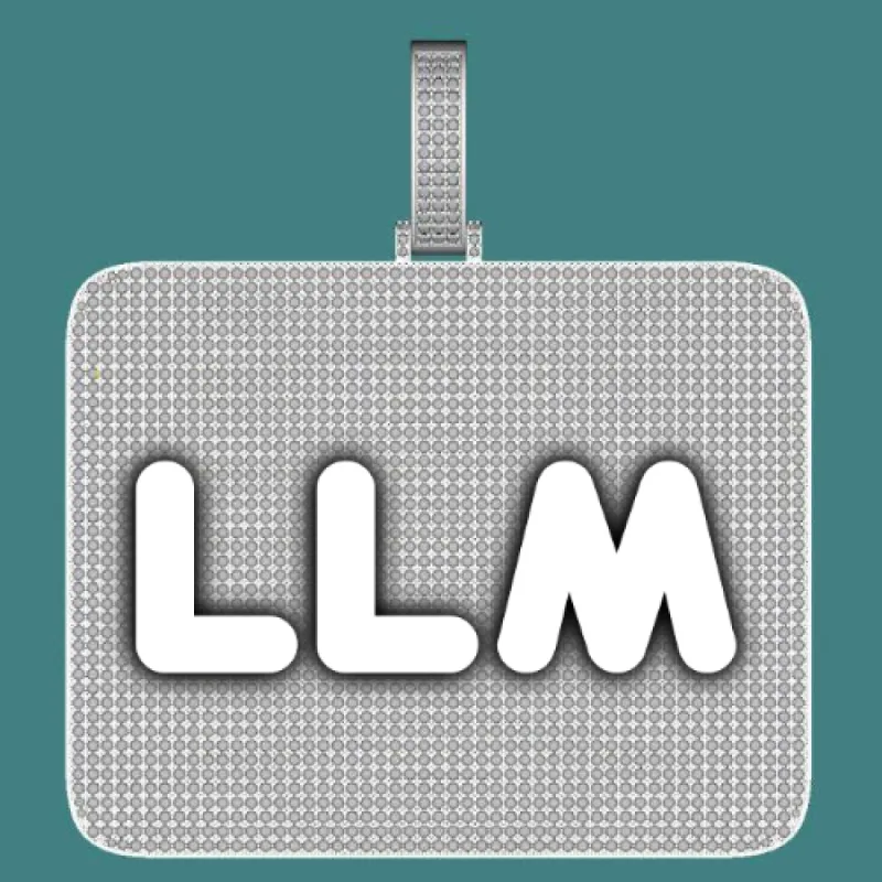 CUSTOM LETTER NECKLACE 3D BIG SQUARE sold by The GUU Shop