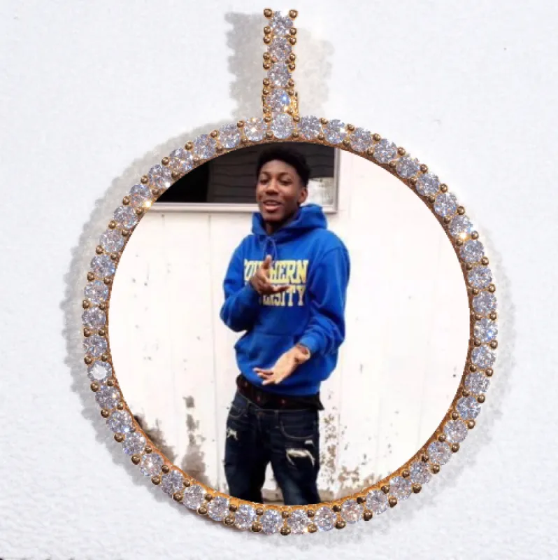 LARGE 3D CIRCLE CUSTOM PICTURE PENDANT sold by The GUU Shop