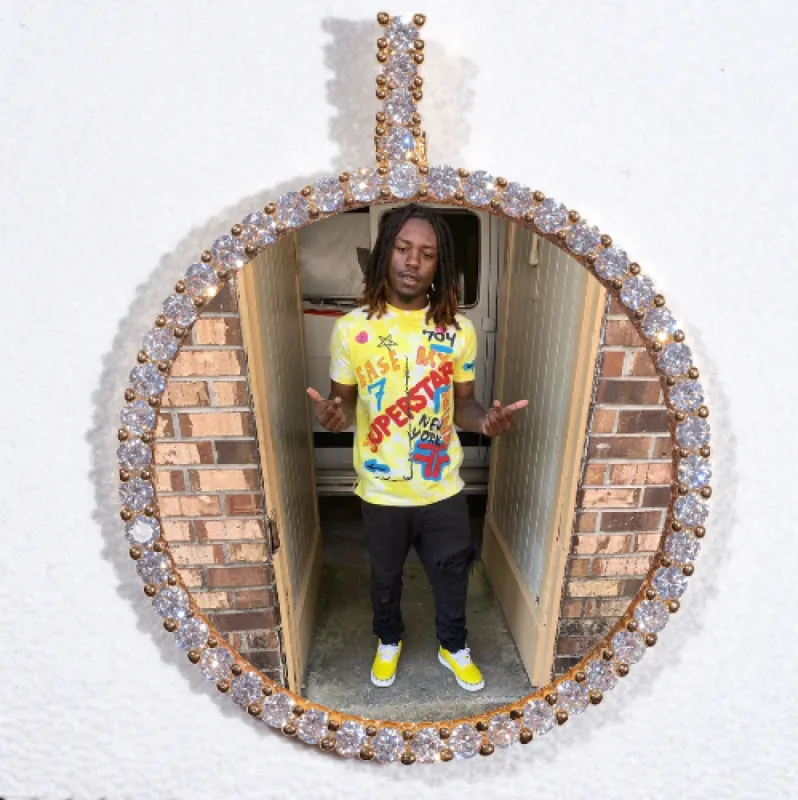 LARGE 3D CIRCLE CUSTOM PICTURE PENDANT sold by The GUU Shop