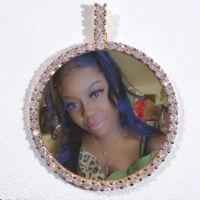 LARGE 3D CIRCLE CUSTOM PICTURE PENDANT sold by The GUU Shop