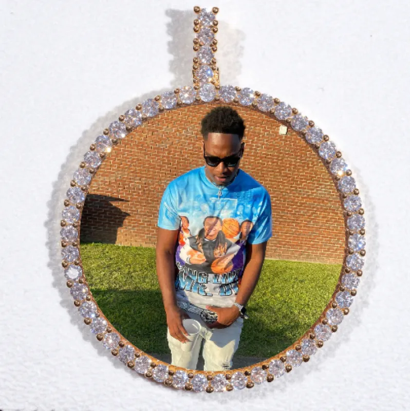 LARGE 3D CIRCLE CUSTOM PICTURE PENDANT sold by The GUU Shop
